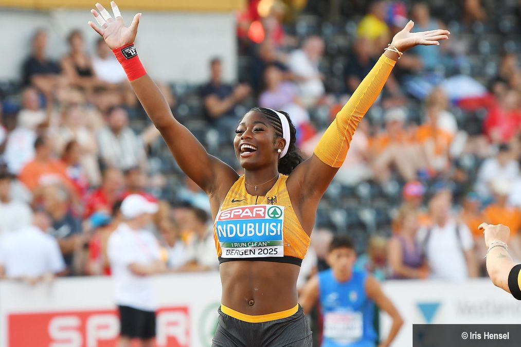 Nina Ndubuisi feiert ihren EM-Titel