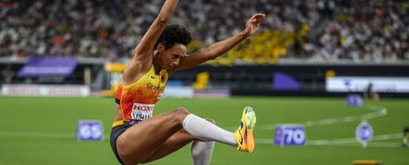 Malaika Mihambo (LG Kurpfalz) fliegt zu Silber.